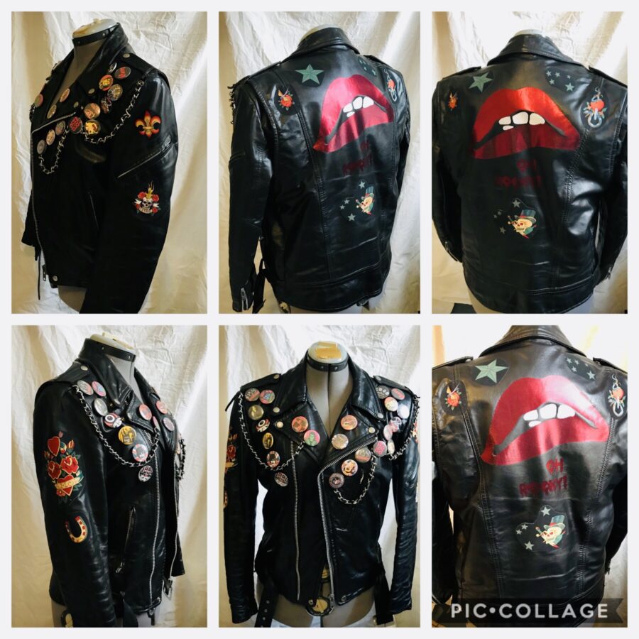Leather jacket inspired by the movie “The Rocky Horror Picture Show”
