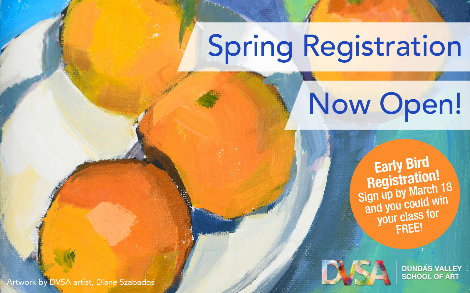 Art Class Registration is now Open