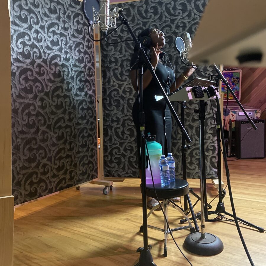 Keturah songwriting session at Halo Recording Studio, Hamilton