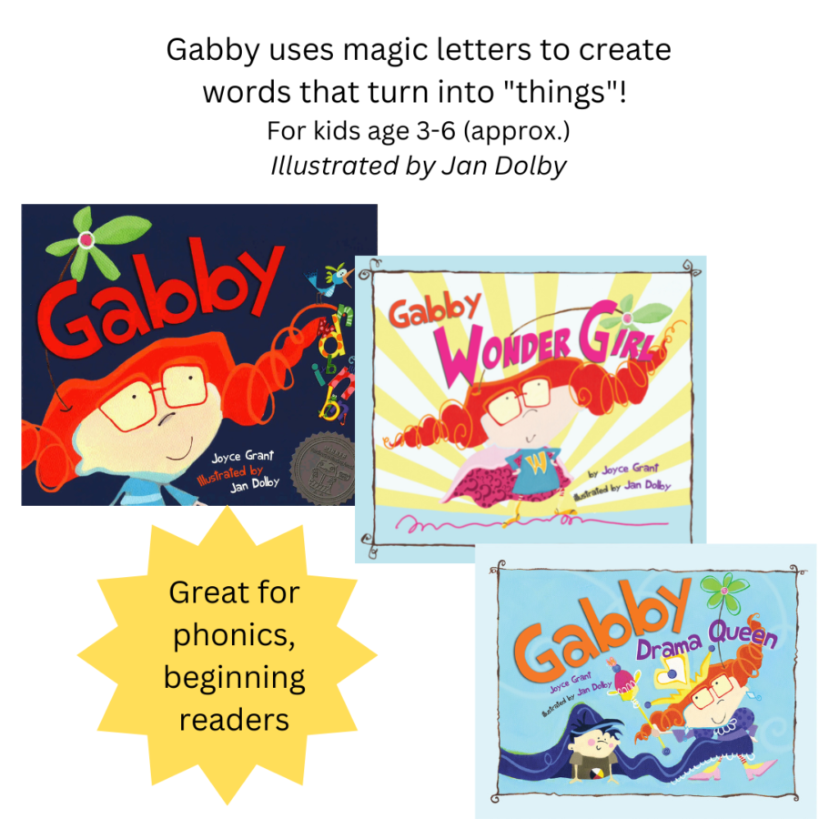 Covers of Joyce Grant's Gabby series of picture books
