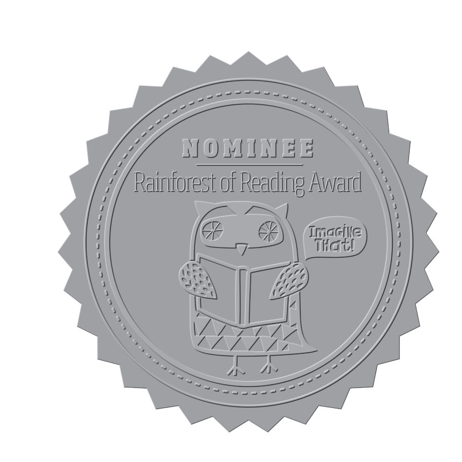 Gabby's seal as the winner of the Rainforest of Reading award