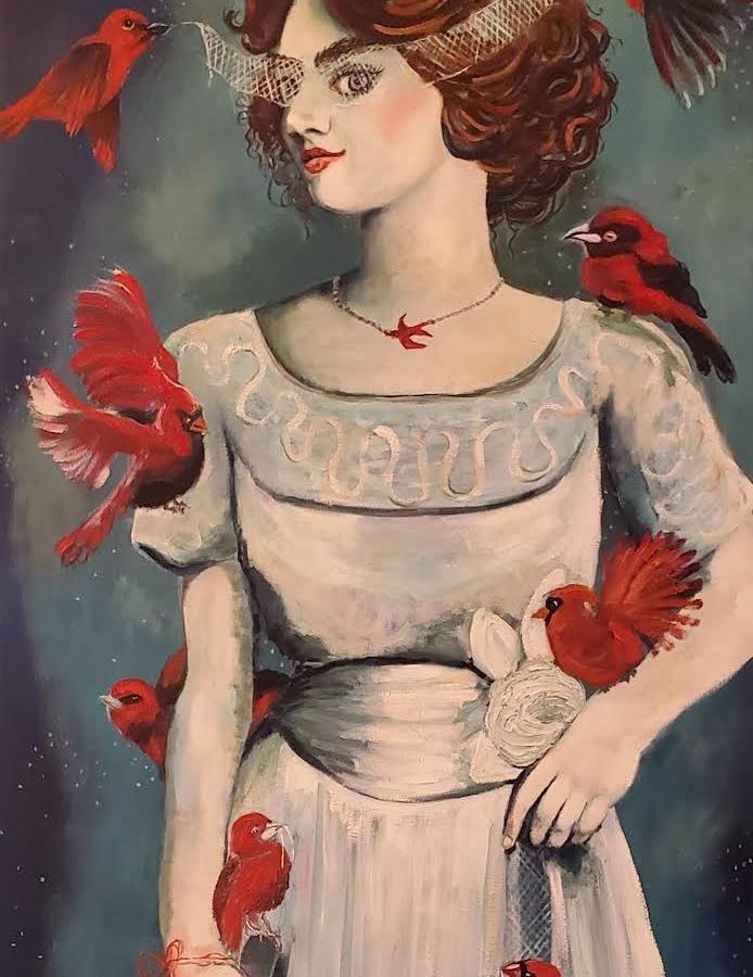 (Cropped Detail) Les Oiseaux Rouges