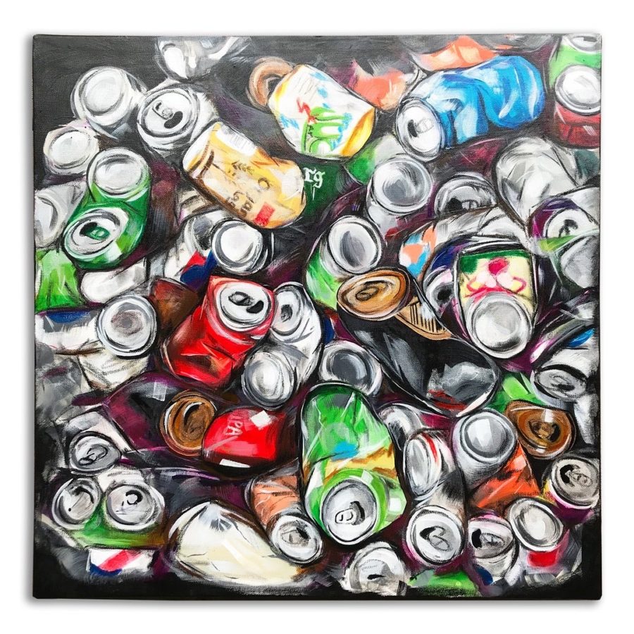 Wobbly Pops no. 1, 22x22” acrylic on canvas 