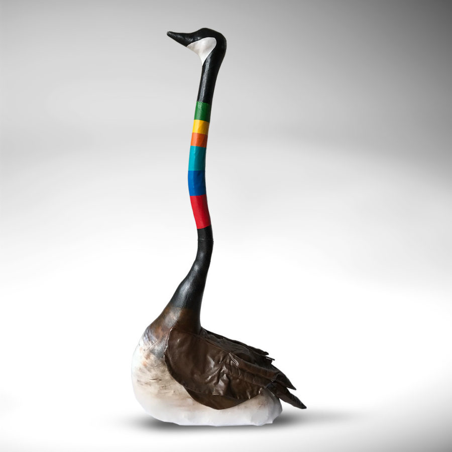 Great Goose, mixed media/recycled content sculpture 
