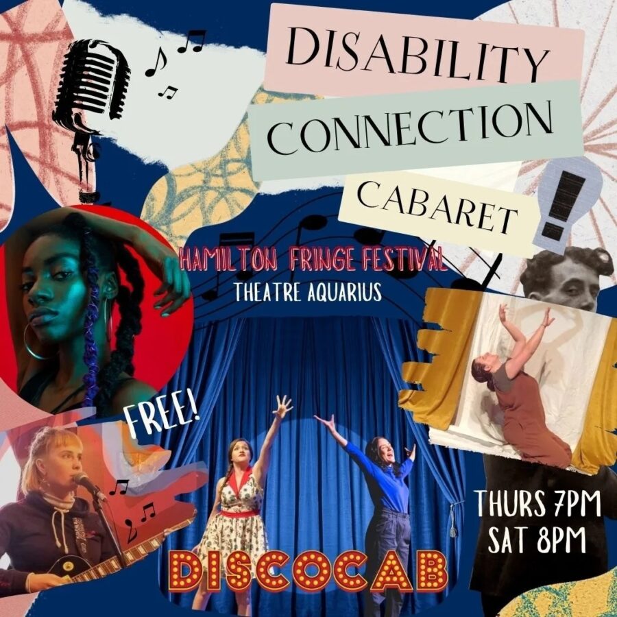 DISCOCAB2.0: DISABILITY CONNECTION CABARET promo image: a collage of photos featuring the 2022 artist line up