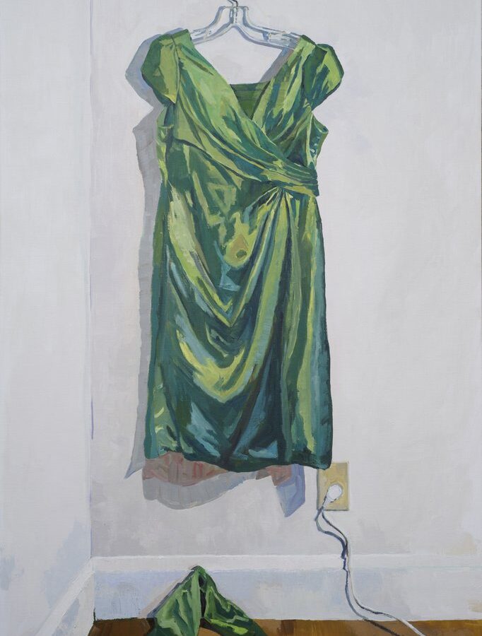 Untitled (Green Dress), Oil on Linen, 60x40