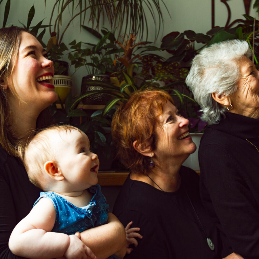 Four generations of women.