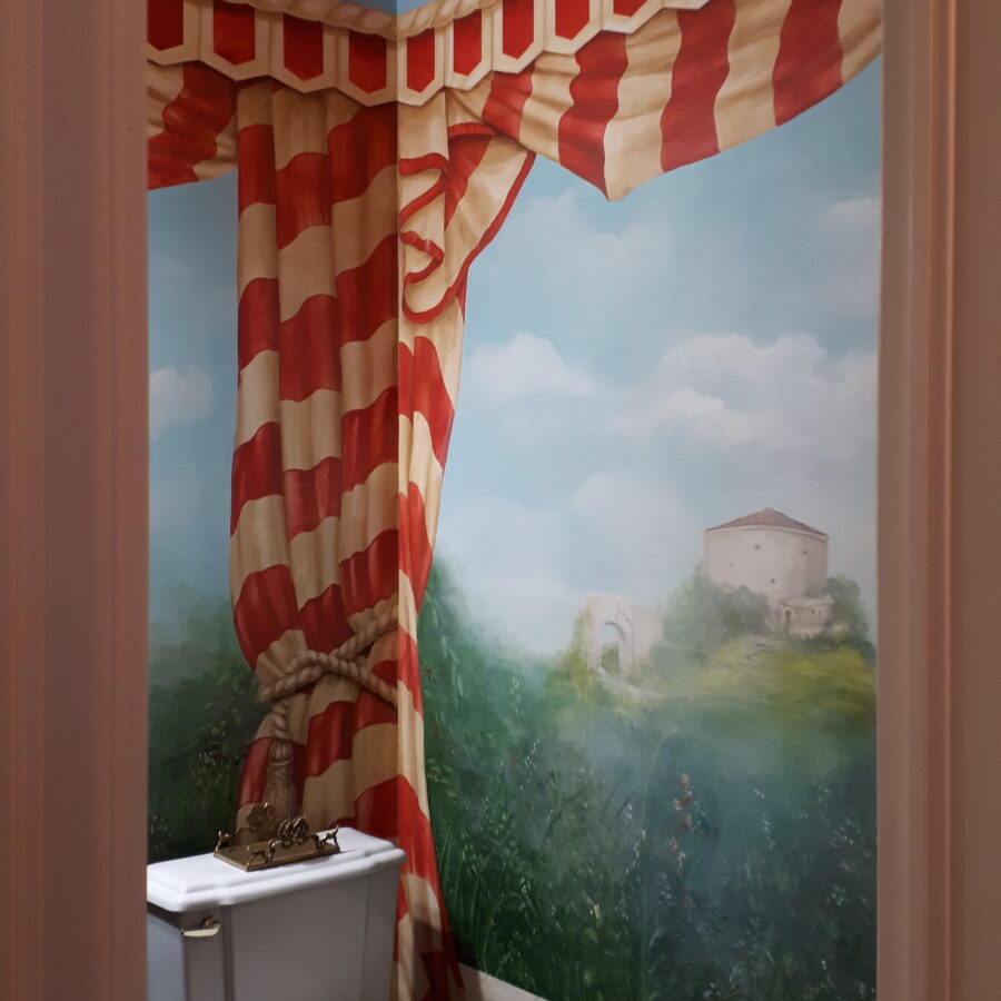 Trompe L'oeil tent, private residence