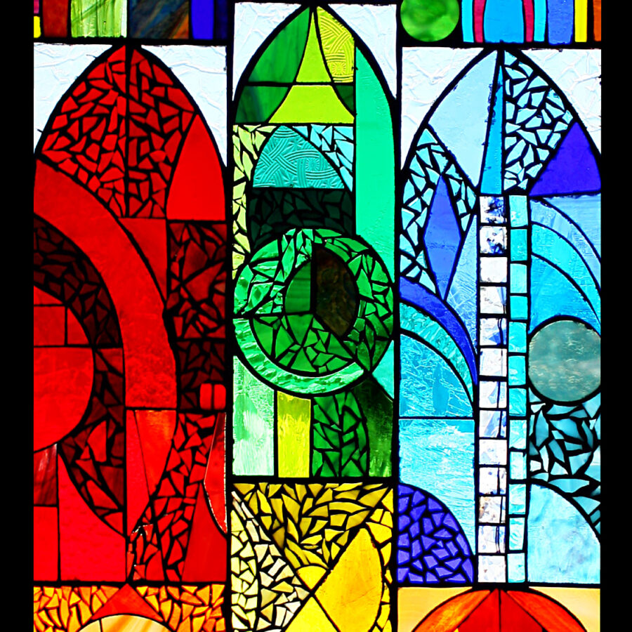 La Sagrada is an homage I designed and created as a tribute to the inspiring windows in La Sagrada Familia in Barcelona Spain.