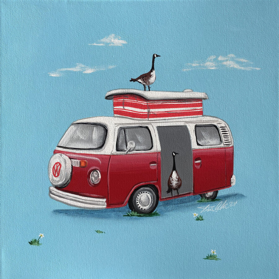 Van Life no.2 12x12” acrylic on canvas